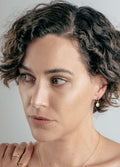 Sterling Silver Gold Plated Eye Hoop Drop Earrings | Gold-Image 2