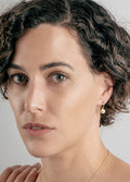 Sterling Silver Gold Plated Eye Hoop Drop Earrings | Gold-Image 3