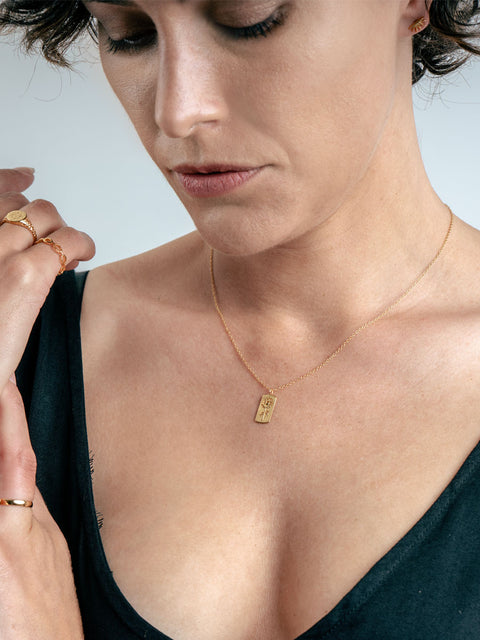 Sterling Silver Gold Plated Sunflower Pendant Necklace