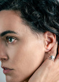 Sterling Silver Heart Stud Earrings | Silver-Image 3