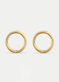 Sterling Silver Huggie Hoop Earrings | Gold-Image 1