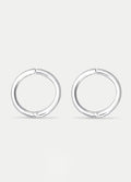 Sterling Silver Huggie Hoop Earrings | Silver-Image 1