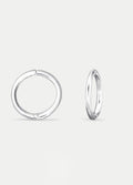Sterling Silver Huggie Hoop Earrings | Silver-Image 2