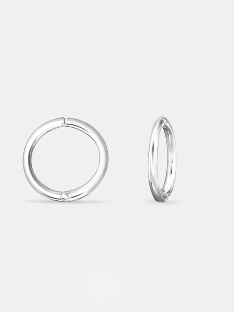 Sterling Silver Huggie Hoop Earrings