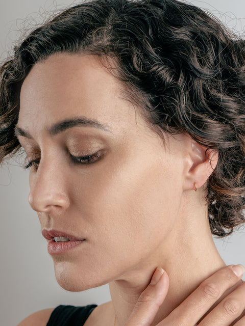 Sterling Silver Huggie Hoop Earrings