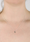 Sterling Silver Moon Pendant Necklace | Silver-Image 2