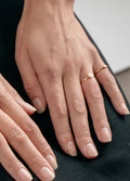 Sterling Silver Opal Circle Ring | Gold-Image 2