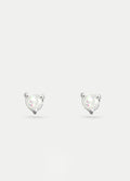Sterling Silver Opal Stud Earrings | White-Image 1