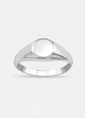 Sterling Silver Round Signet Ring | Silver-Image 1