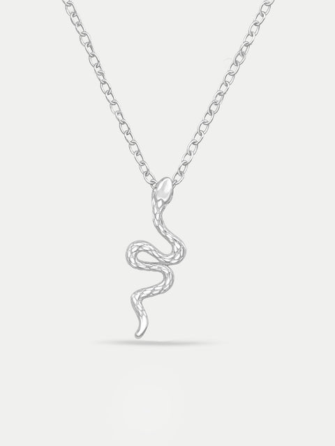 Sterling Silver Snake Pendant Necklace