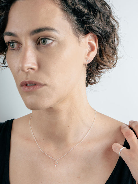 Sterling Silver Snake Pendant Necklace