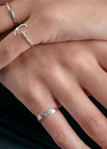 Sterling Silver Star Band Ring | Silver-Image 2