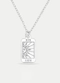 Sterling Silver Sun Tarot Pendant Necklace | Silver-Image 1