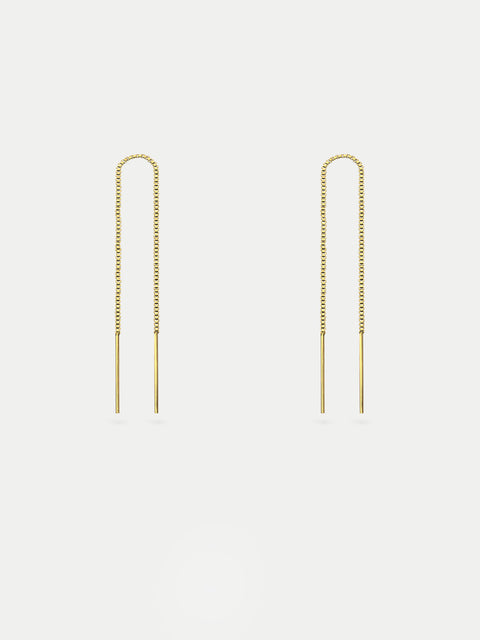 Sterling Silver Thread Through Drop Earring