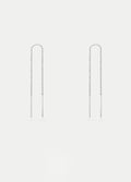 Sterling Silver Thread Through Drop Earring | Silver-Image 1