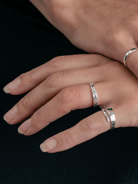 Sterling Silver Zigzag Band Ring