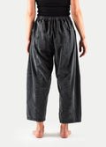 Stonewashed Cotton Barrel Pants | Stone Black-Image 3