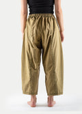 Stonewashed Cotton Barrel Pants | Stone Olive-Image 3