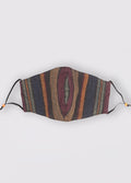 Stripe Cotton Face Mask | Charcoal-Image 1