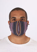 Stripe Cotton Face Mask | Rainbow-Image 2