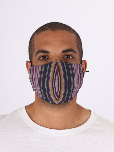 Stripe Cotton Face Mask
