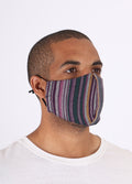 Stripe Cotton Face Mask | Rainbow-Image 3