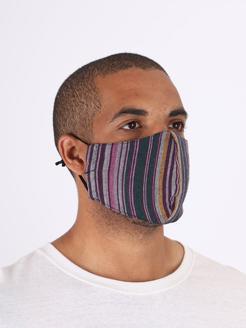 Stripe Cotton Face Mask