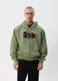 Sun Bite - Recycled Zip Hood | Oil Green-Image 1