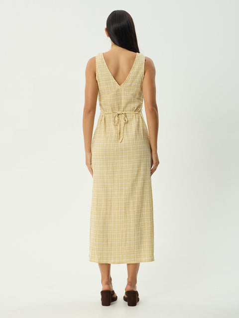 Sunday - Hemp Seersucker Check Maxi Dress