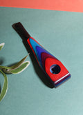 Super Psyche Wooden Pipe | Red - Purple - Blue-Image 1