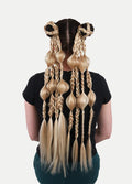 Synthetic Pre-Braided Festival Hair | Blonde-Image 1