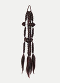 Synthetic Pre-Braided Festival Hair | Brunette + Tinsel-Image 2