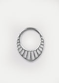 Tear Drop Cutout Hinged Ring 16G | Steel-Image 1