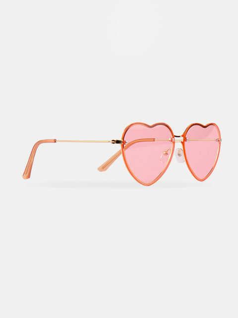 Thin Heart Frame Sunglasses