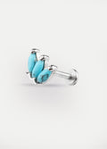 Three Marquise Gem Ear Stud 18G | Turquoise-Image 1