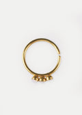 Three Opal Gold Split Ring 20G | White-Image 1