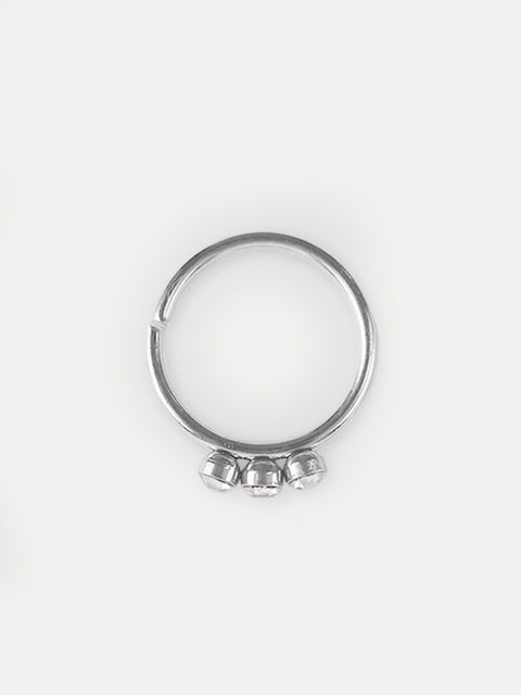 Three Opal Split Ring 20G