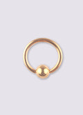 Titanium Plated Bead Ring 16G | Gold-Image 1