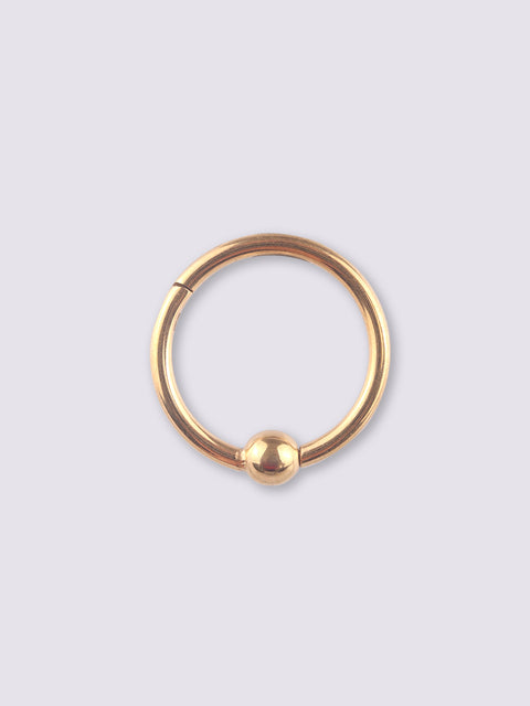 Titanium Plated Hinged Bead Ring 16G