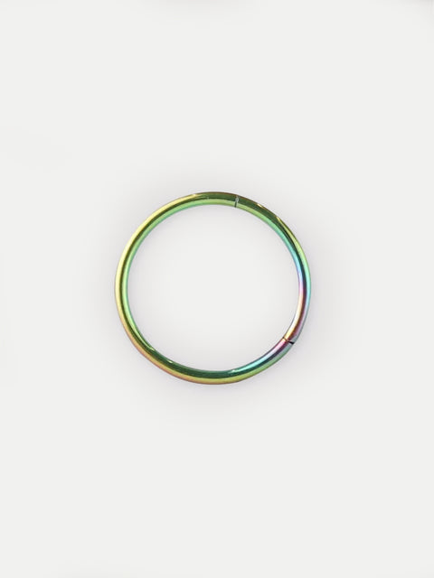 Titanium Plated Hinged Ring 20G