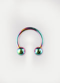 Titanium Plated Horseshoe 16G | Rainbow-Image 1