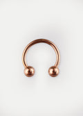 Titanium Plated Horseshoe 18G | Rose Gold-Image 1