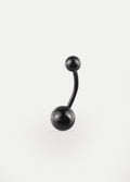 Titanium Plated Navel Barbell 14G | Black-Image 1