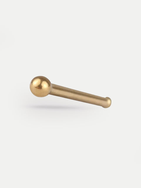 Titanium Plated Plain Ball Nose Bone 20G
