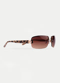 Christina Rectangle Sunglasses | Black/Tort-Image 2