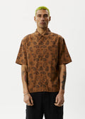 Tradition - Hemp Paisley Short Sleeve Shirt | Toffee-Image 1
