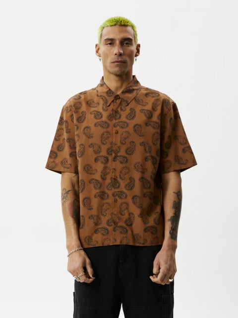 Tradition - Hemp Paisley Short Sleeve Shirt