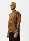 Tradition - Hemp Paisley Short Sleeve Shirt | Toffee-Image 2