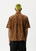 Tradition - Hemp Paisley Short Sleeve Shirt | Toffee-Image 3