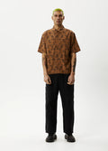 Tradition - Hemp Paisley Short Sleeve Shirt | Toffee-Image 4